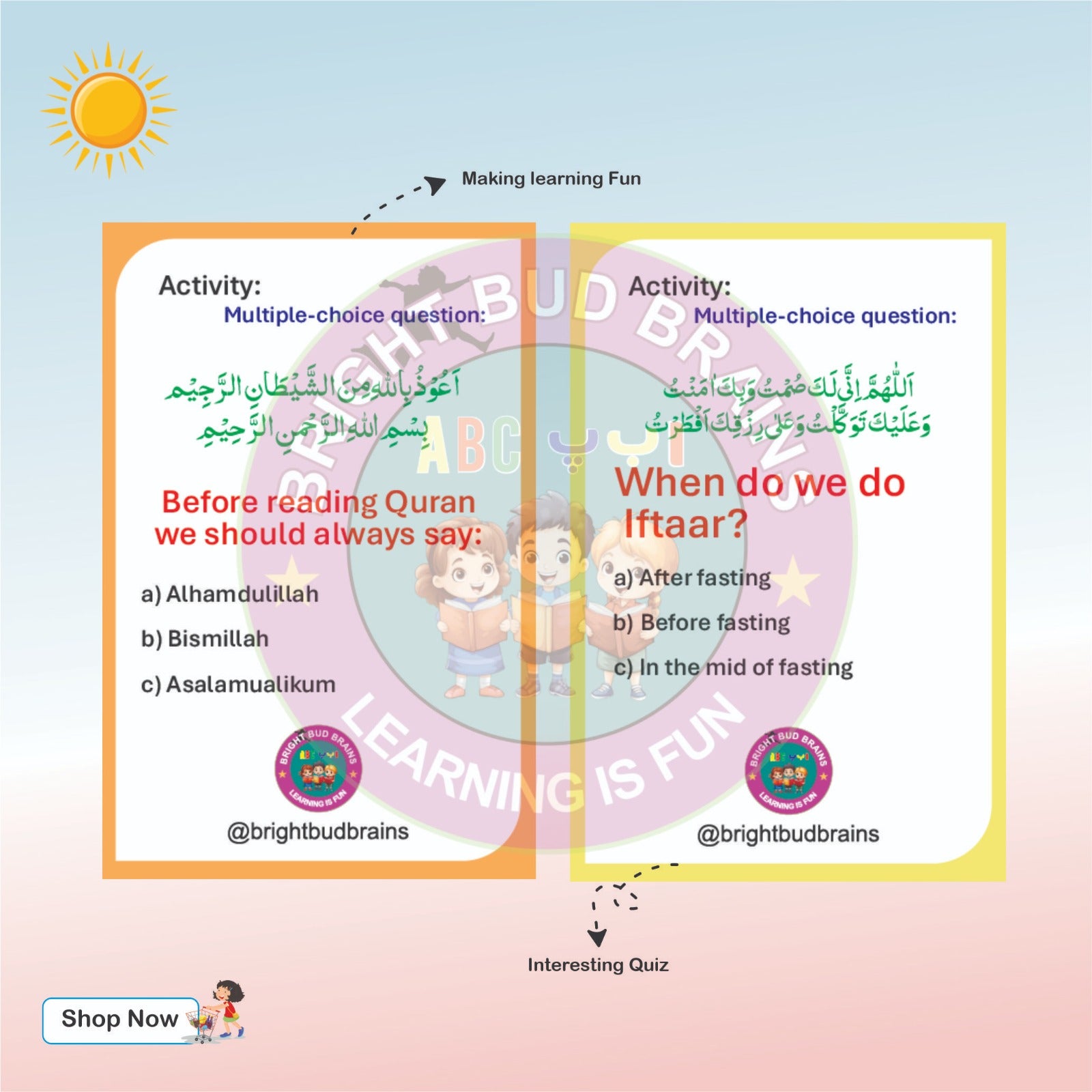 Little Muslim Dua Cards for Kids